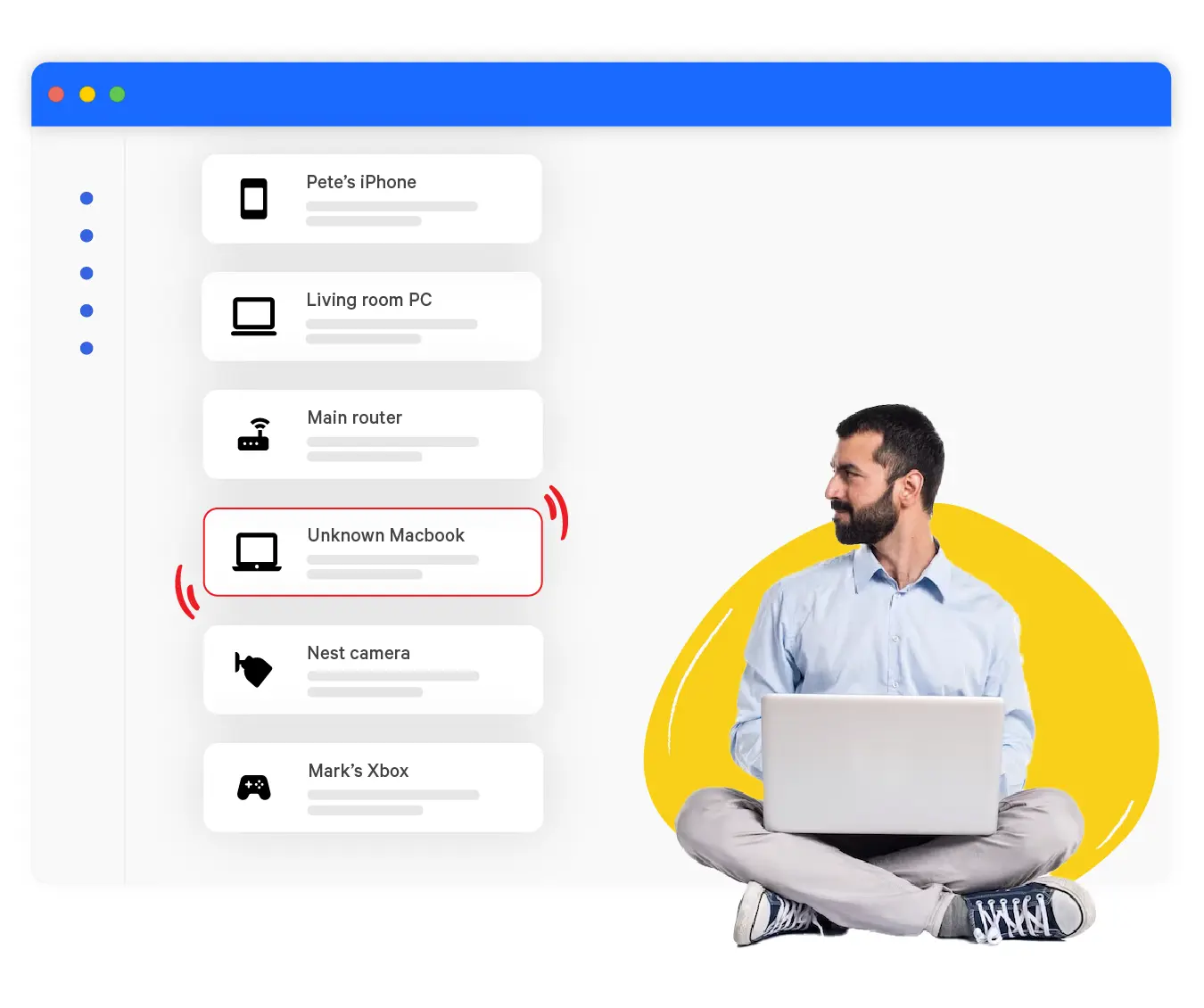 An image showing network scanner Fing in action